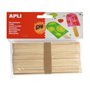 Pacote com 40 tacos de polo jumbo Apli, feitos de madeira natural, 150 x 18 mm - Cor da madeira