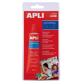 Cola Universal Apli em Tubo 40ml - Secagem Rápida - À Prova D'água - Transparente