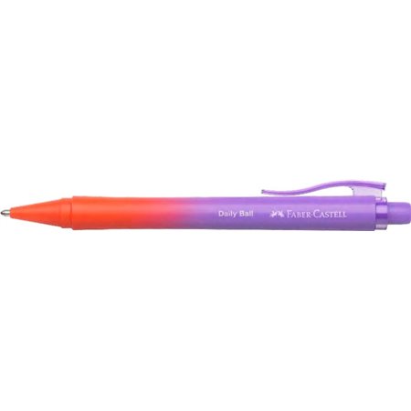Caneta Esferográfica Retrátil Faber-Castell Daily Ball Flow Edition Punchy Melon XB - Design Atraente - Tinta Azul Indelével - G