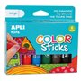 Kit Apli Color Sticks com 6 tintas têmpera sólidas de 10g cada - Acabamento acetinado sem necessidade de verniz - Secagem rápida
