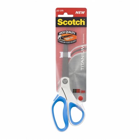 Tesoura Scotch Titanium 20cm - Antiaderente - Cabo Ergonômico com Toque Suave - Cores Sortidas Aleatórias