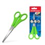 Tesoura Erichkrause Joy com lâminas de aço inoxidável de 13,5 cm - Pontas arredondadas - Resistente à corrosão - Cabos de plásti