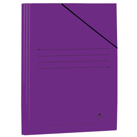 Pasta de cartão laminado Mariola, tamanho fólio, 500 g/m² - Dimensões 34 x 25 cm - Fecho elástico - Cor violeta