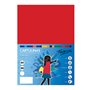 Pacote com 50 folhas de cartão Fabrisa, 180 g/m² - Tamanho A4 - Vermelho