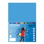 Pacote com 50 folhas de cartão Fabrisa, 180 g/m² - Tamanho A4 - Azul Turquesa