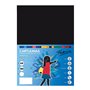 Pacote com 50 folhas de cartão Fabrisa, 180 g/m² - Tamanho A4 - Preto