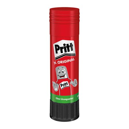 Cola em bastão Pritt tamanho médio, 22g - Sem solventes - 97% de ingredientes naturais - Lavável a 20ºC - Segura para crianças