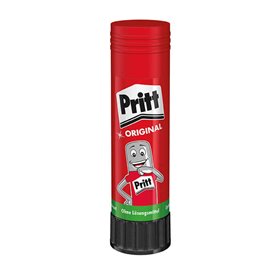 Cola em bastão grande Pritt 43g - Sem solventes - 97% de ingredientes naturais - Lavável a 20ºC - Segura para crianças