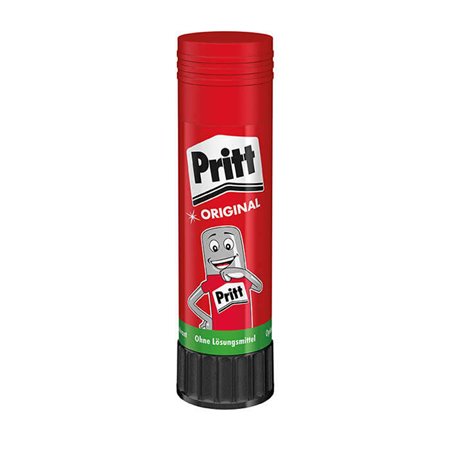 Cola em bastão grande Pritt 43g - Sem solventes - 97% de ingredientes naturais - Lavável a 20ºC - Segura para crianças