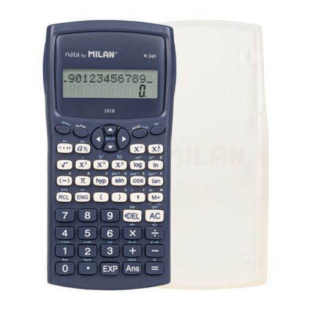 Calculadora Científica Milan Collection 430 M240 com 10+2 dígitos - Visor de 2 linhas - 240 funções integradas, incluindo 124 fu
