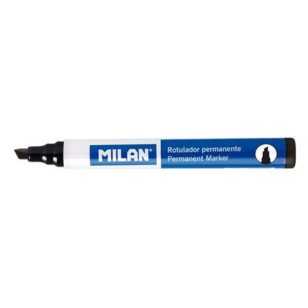 Marcador permanente Milan com ponta chanfrada - Ponta 1 - 4 mm - Tinta à base de álcool - Preto