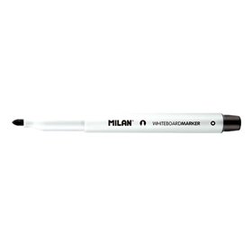 Marcadores para quadro branco Milan com ponta redonda - Ponta de 3,7 mm - Tinta à base de álcool - Apagável a seco - Preto