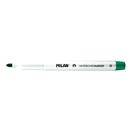 Marcadores para quadro branco Milan com ponta redonda - Ponta de 3,7 mm - Tinta à base de álcool - Apagável a seco - Verde