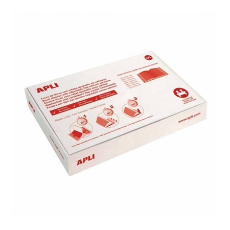 Caixa com 100 capas para livros Apli, 285 mm, PVC de 130 mícrons - Aba autoajustável - Envelopamento fácil em 3 etapas - Transpa