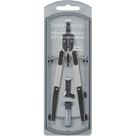 Bússola Faber-Castell de Ajuste Rápido 3,5 mm - Juntas em Ambos os Braços - Para Circunferências de até Ø 390 mm - Acessórios de