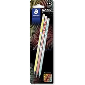 Conjunto de 3 Lápis de Grafite HB Staedtler Norix - Madeira Preta - Design Inteligente