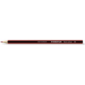 Lápis de cor hexagonal Staedtler Noris Colour 185 - Resistente à quebra - Material Wopex - Vermelho claro