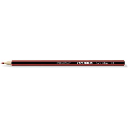 Lápis de cor hexagonal Staedtler Noris Colour 185 - Resistente à quebra - Material Wopex - Vermelho claro