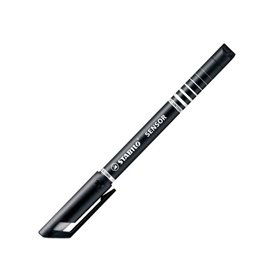 Marcador Stabilo Sensor com Ponta Fina e Almofada - Espessura da Linha de 0,3 mm - Preto