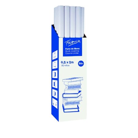 Rolo de capa para livros Fabrisa 80µ 0,5x3m - Polipropileno - Alta resistência a riscos e marcas