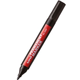Caneta Marcadora Permanente Uni-ball 320F - Ponta Cônica - Espessura da Linha de 1-3mm - À Prova d'Água - Sem Xileno - Preta