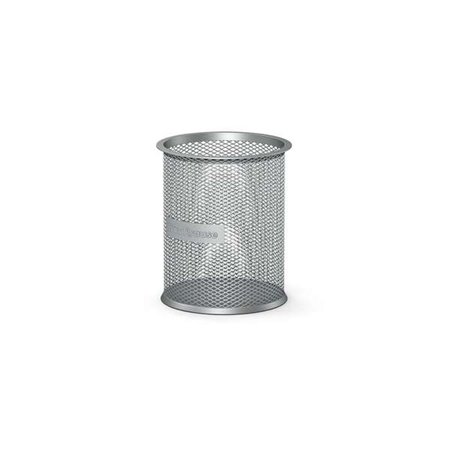 Porta-lápis redondo clássico Erichkrause Compass 90x100mm - Base redonda em aço inoxidável - Design moderno e elegante - Cor pra