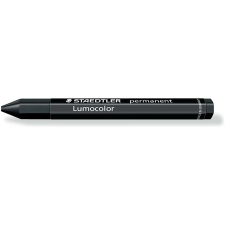 Lápis de cor permanente hexagonal Staedtler Lumocolor Omnigraph 236 - À prova d'água - Diâmetro aproximado de 12 mm - Preto