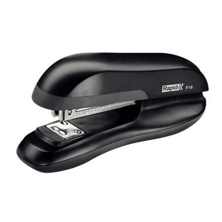 Grampeador de mesa Rapid F16 - Capacidade para até 30 folhas - Abre, fecha e grampeia - Preto