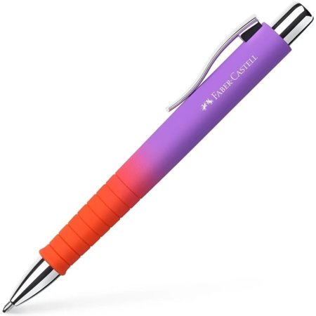Caneta Esferográfica Retrátil Faber-Castell Poly Ball Flow Edition Punchy Melon XB - Formato Triangular Ergonômico - Toque Suave