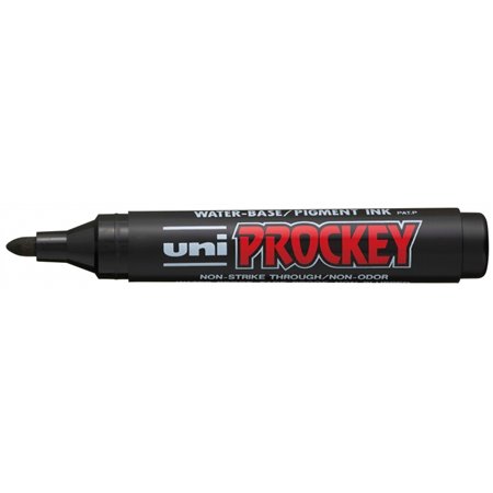 Marcador Uni-ball PM-122 com tinta pigmentada - Ponta redonda de 1,2 a 1,8 mm - Ideal para quadros brancos de papel - Tinta inod