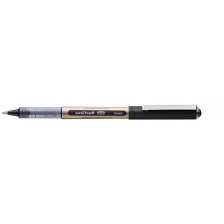 Caneta de tinta líquida Uni-ball UB-150-10 Eye Broad - Ponta esferográfica de 1 mm - Tinta resistente à água e à luz - Sistema d