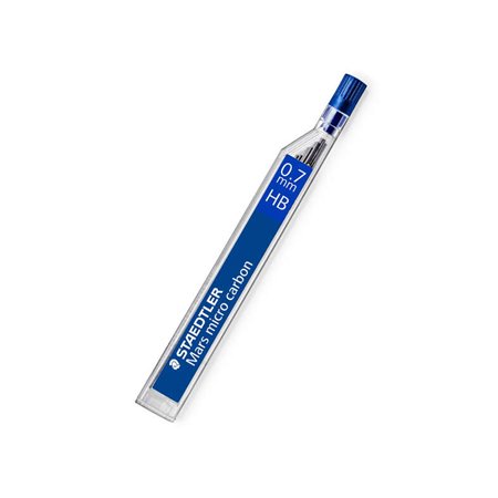 Minas Staedtler Mars Micro para lapiseira mecânica, 0,7 mm HB - Resistentes e duráveis - Sem PVC - Compatíveis com a maioria das