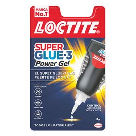 Loctite Superglue-3 Control Power Gel 3g - Adesivo instantâneo extra forte e flexível - Resistente a impactos, torções e vibraçõ