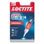Cola instantânea transparente Loctite Super Glue-3 Original 3g - Fórmula de tripla resistência - Seca em 3 segundos - Tampa anti