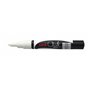 Marcador de giz líquido Uni-ball PWE-3MS - Ponta cônica de 0,7 mm - Apagável com água - Resistente à chuva - Branco