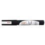 Marcador de giz líquido Uni-ball PWE-3MS - Ponta cônica de 0,7 mm - Apagável com água - Resistente à chuva - Preto