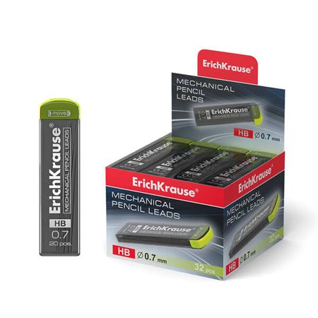 Pacote com 20 grafites Erichkrause Megapolis Concept HB 07mm - Cor preta