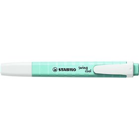 Marcador fluorescente Stabilo Swing Cool Pastel - Corpo plano - Ponta chanfrada - Espessura da linha entre 1 e 4 mm - Tinta à ba