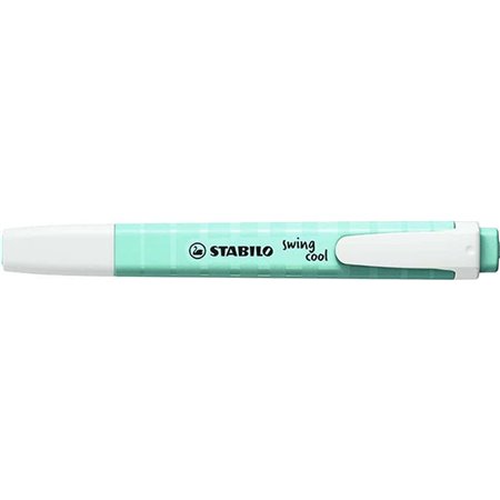 Marcador fluorescente Stabilo Swing Cool Pastel - Corpo plano - Ponta chanfrada - Espessura da linha entre 1 e 4 mm - Tinta à ba