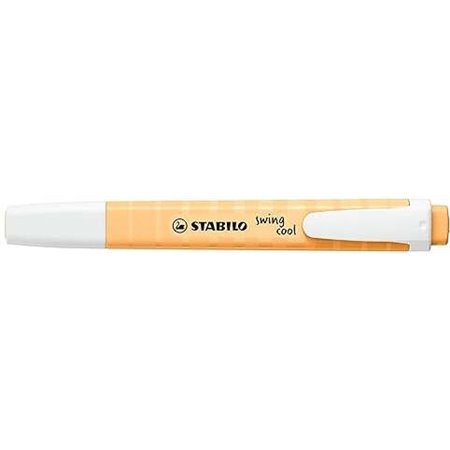 Marcador fluorescente Stabilo Swing Cool Pastel - Corpo plano - Ponta chanfrada - Espessura da linha entre 1 e 4 mm - Tinta à ba
