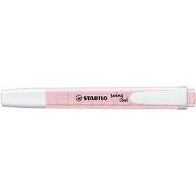 Marcador fluorescente Stabilo Swing Cool Pastel - Corpo plano - Ponta chanfrada - Espessura da linha entre 1 e 4 mm - Tinta à ba
