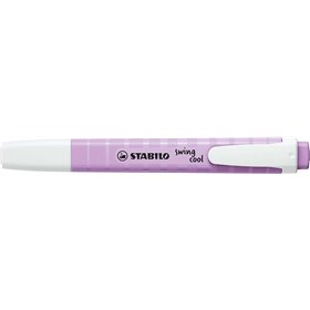 Marcador fluorescente Stabilo Swing Cool Pastel - Corpo plano - Ponta chanfrada - Espessura da linha entre 1 e 4 mm - Tinta à ba