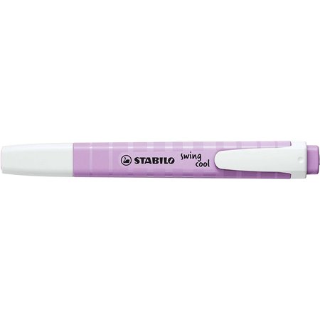 Marcador fluorescente Stabilo Swing Cool Pastel - Corpo plano - Ponta chanfrada - Espessura da linha entre 1 e 4 mm - Tinta à ba