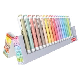 Conjunto de 18 Marcadores Fluorescentes Stabilo Swing Cool Desk - Corpo Plano - Ponta Chanfrada - Espessura da Linha entre 1 e 4