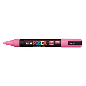 Marcador de tinta Posca PC-5M - Ponta redonda de 1,8 a 2,5 mm - Tinta à base de água - Resistente à luz - Não permanente - Rosa