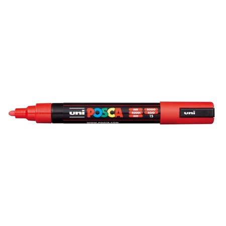 Marcador de tinta Posca PC-5M - Ponta de poliéster de 1,8 a 2,5 mm - Tinta à base de água - Resistente à luz - Não permanente - 