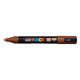 Marcador de tinta Posca PC-5M - Ponta redonda de 1,8 a 2,5 mm - Tinta à base de água - Resistente à luz - Não permanente - Marro