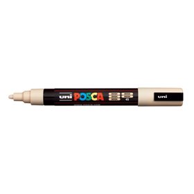 Marcador de tinta Posca PC-5M - Ponta de poliéster de 1,8 a 2,5 mm - Tinta à base de água - Resistente à luz - Bege