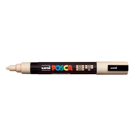 Marcador de tinta Posca PC-5M - Ponta de poliéster de 1,8 a 2,5 mm - Tinta à base de água - Resistente à luz - Bege