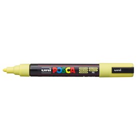 Marcador de tinta Posca PC-5M - Ponta de poliéster de 1,8 a 2,5 mm - Tinta à base de água - Resistente à luz - Amarelo Sol